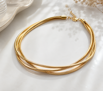 Vintage Layered Gold Necklace