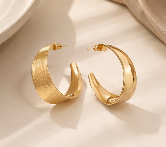 Vintage Gold Hoop Earrings