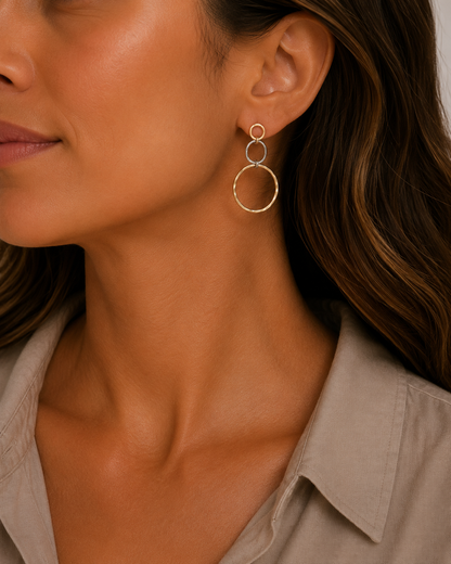 Vintage Gold and Silver Earrings