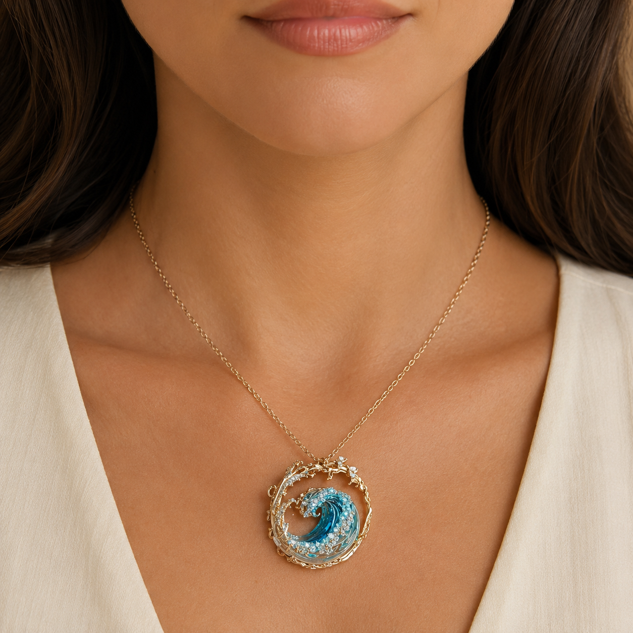Necklace with Pendant — "Promise of the Ocean"