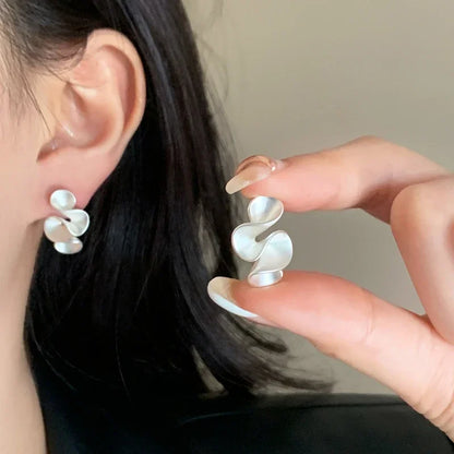 Earrings in Silver and 18K Gold