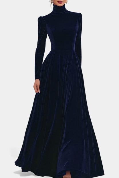 Orphise Long Sleeve Bordeaux Maxi Dress