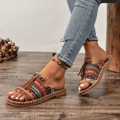 Mireille™ | Bohemian Print Orthopedic Sandals for Women